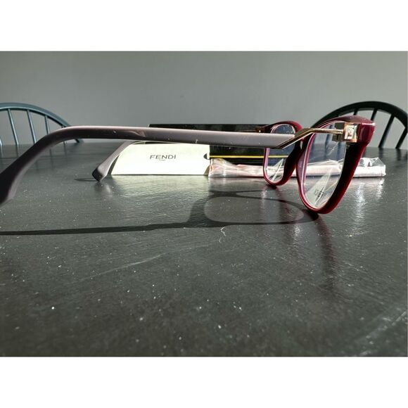 New Fendi CUBE FF 0232 807 Burgandy Eyeglasses - Picture 5 of 8